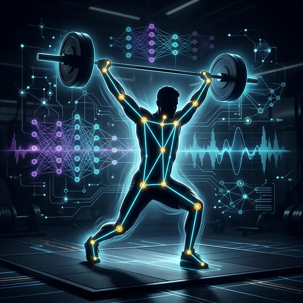 AI-Driven Weightlifting Posture Analysis Pipeline with MediaPipe skeleton overlay and GRU neural network