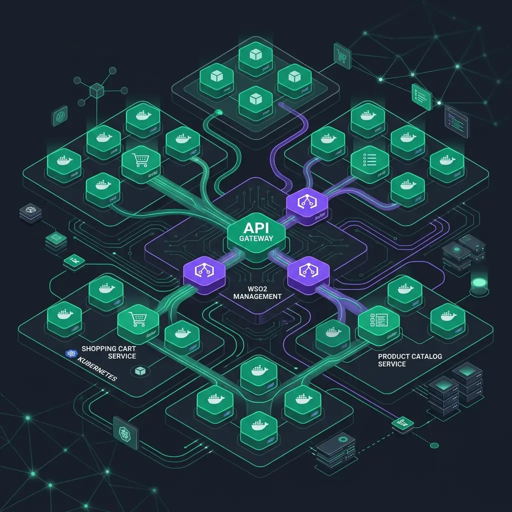 Scalable Ecommerce Microservice with WSO2 API Management and Kubernetes orchestration